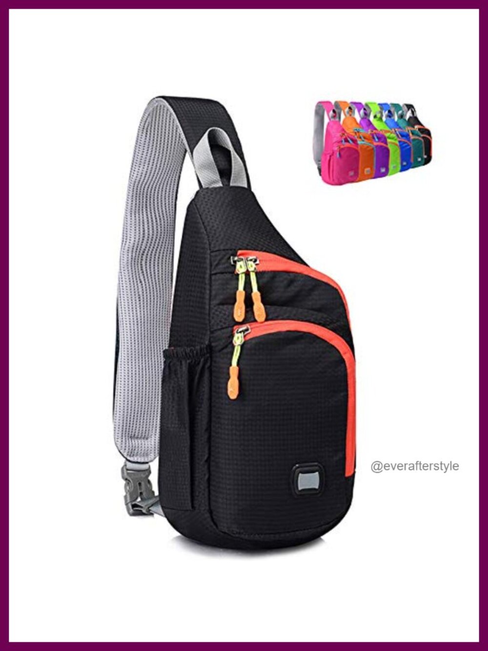 Waterproof Nylon Sling Backpack Crossbody Chest Daypack Lightweight